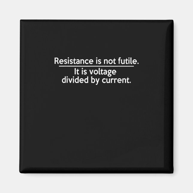 Resistens är inte en utväg - OHMS-lagen - Elektrik Magnet (Framsidan)
