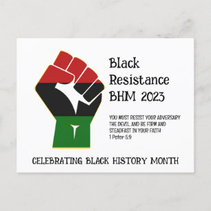 Resistens BLACK HISTORY MÅNAD Vykort