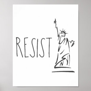Resistens för frihetsgudinnan Pro-invandring Poster