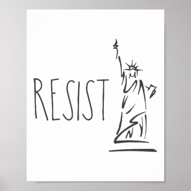 Resistens för frihetsgudinnan Pro-invandring Poster (Framsidan)