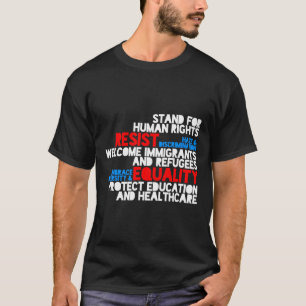 Resistens mot trumpprotester mot humana Höger T Shirt