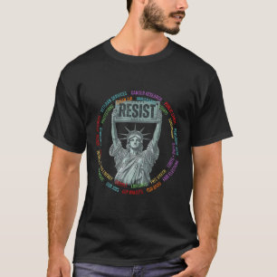 Resistens mot Usa Frihetsgudinnan Händer av T Shirt
