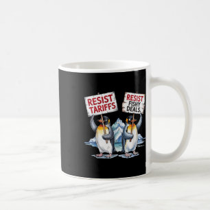 Resistens Penguins protest mot Tariff Pengny Pengu Kaffemugg