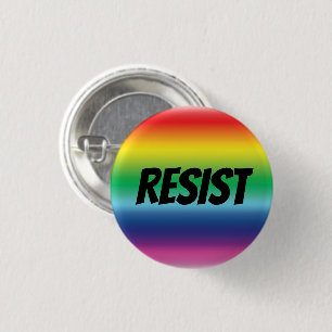 "Resistens" pride lgbtq lgbt rainbow färg - Knapp