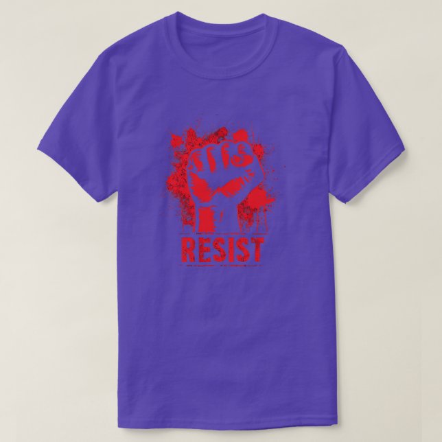 Resistens Protest fist Red T Shirt (Design framsida)