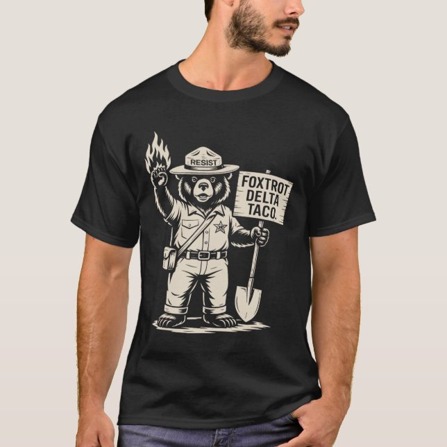 Resistens Protest Låt oss Taco Foxtrot Delta Taco T Shirt (Framsida)