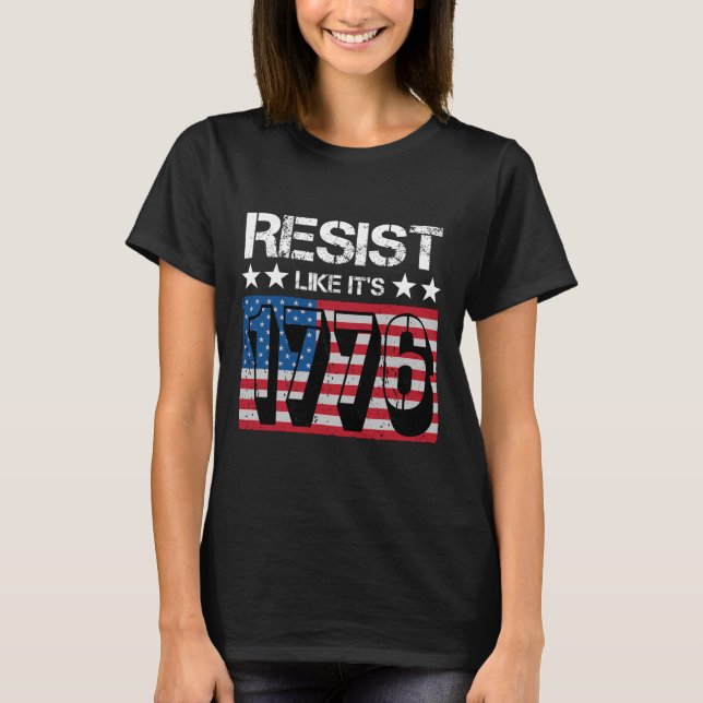 Resistens som 1776 t shirt (Framsida)