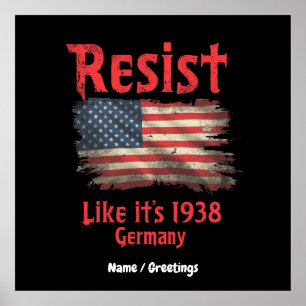 Resistens som 1938 års Tyskland Coola Poster