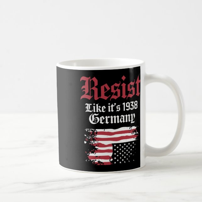 Resistens som 1938 Tyskland USA flagga Kaffemugg (Höger)