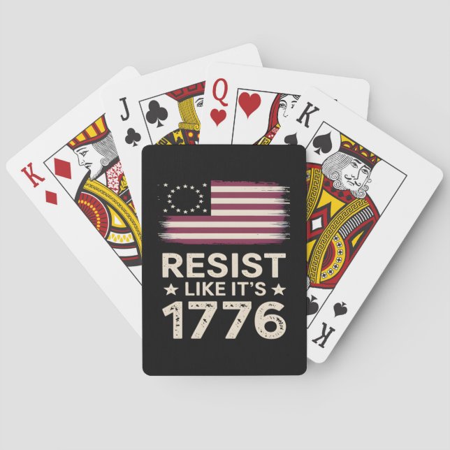 Resistens som det är 1776 amerikanska Konservative Casinokort (Baksidan)