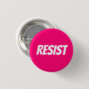 "Resistens" vit, rosa, magenta, knapp för fuchsia"