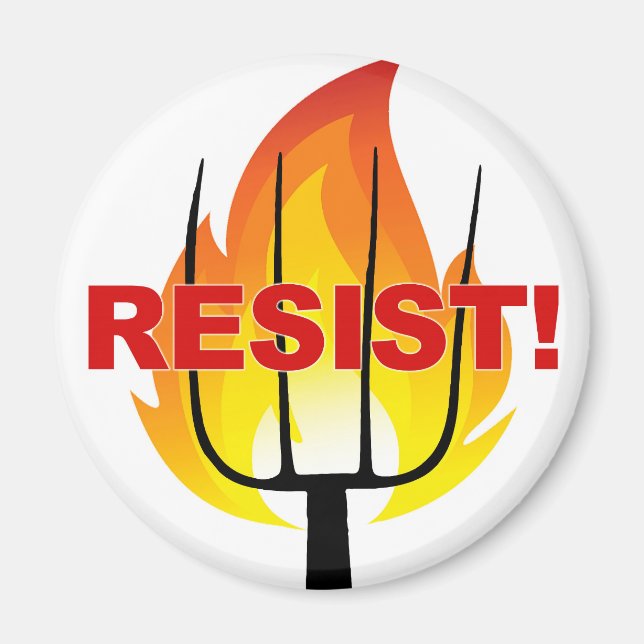 Resistensbåg och köksgaffel magnet (Framsidan)