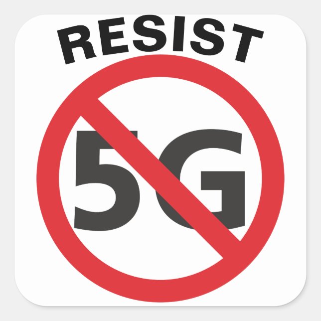 Resistent 5G-dekal Fyrkantigt Klistermärke (Framsida)