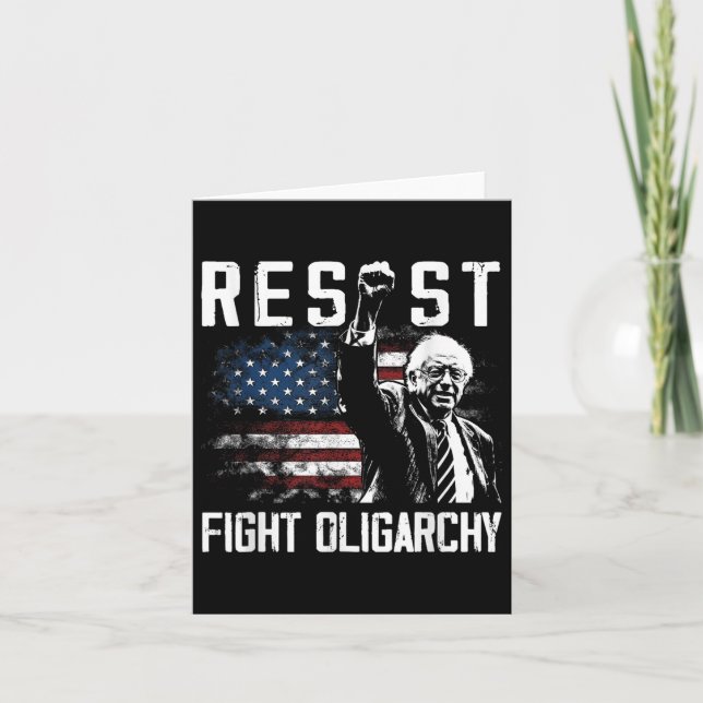 Resistent Bernie Sanders Fight Oligarchy Freedom P Kort (Framsida)