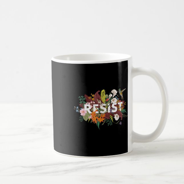 Resistent Blommigt Anti Trump-politisk protest Kaffemugg (Höger)