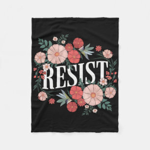 Resistent Blommigt Protest Trump Anti Trump 1 Fleecefilt