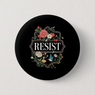 Resistent Blommigt Protest Trump Anti Trump Premiu Knapp