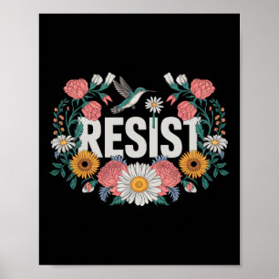 Resistent Blommigt Resistent Aktivister Feminister Poster