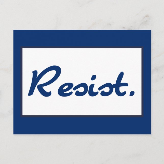 Resistent Blue Resistance Vykort (Framsida)