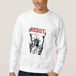 Resistent Fascism Blommigt Transgender LGBTQ Anti- Lång Ärmad Tröja