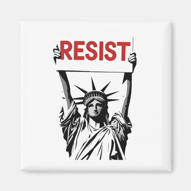 Resistent Fascism Blommigt Transgender LGBTQ Anti- Magnet (Framsidan)