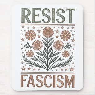 Resistent Fascism Blommigt Transgender LGBTQ Anti- Musmatta
