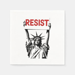 Resistent Fascism Blommigt Transgender LGBTQ Anti- Pappersservett