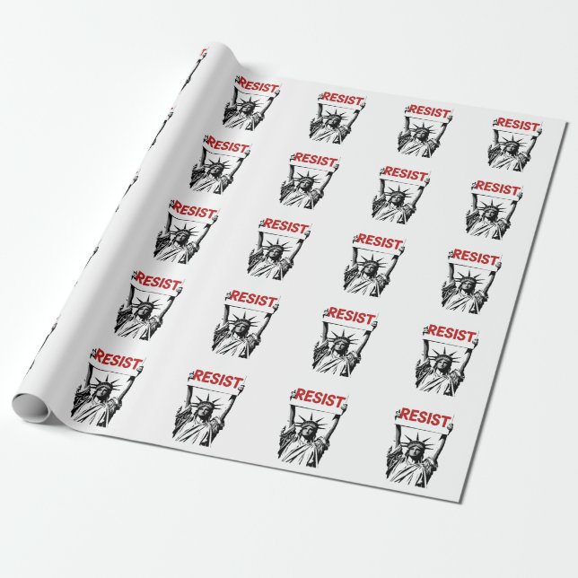 Resistent Fascism Blommigt Transgender LGBTQ Anti- Presentpapper (Utrullad)
