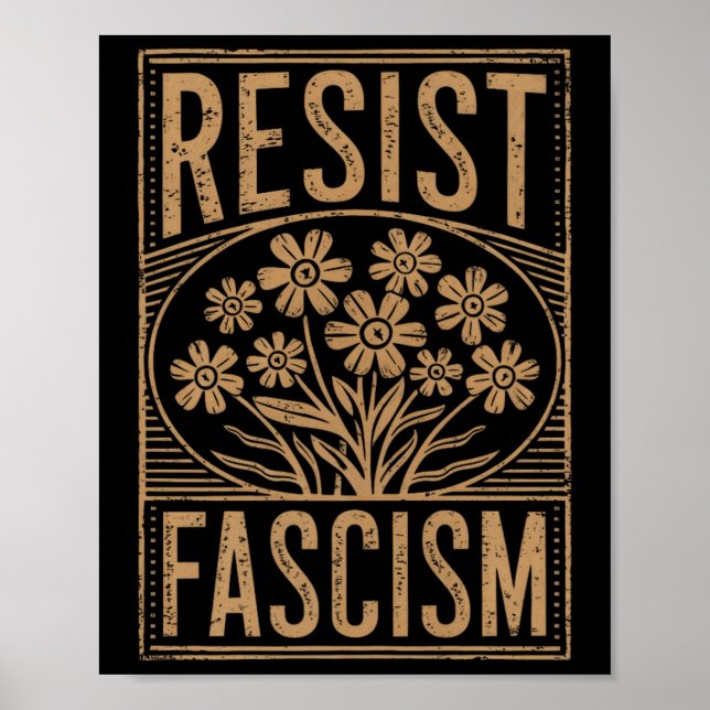 Resistent Fascism Protest Trump Trump Anti Trump P Poster (Framsidan)