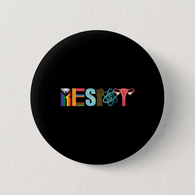 Resistent feminist Pride Science Equality Activism Knapp (Framsida)