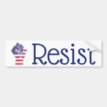 Resistent Fist American Flagga Democrat Anti Trump