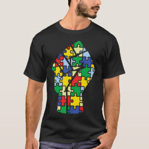 Resistent Fist Autism Flagga Awareness 2 T Shirt