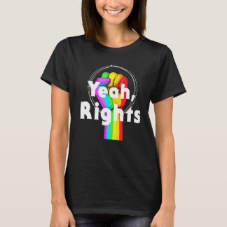 Resistent Fist Rainbow Ja Högers Lgbtqa+ Gay Lesbi T Shirt