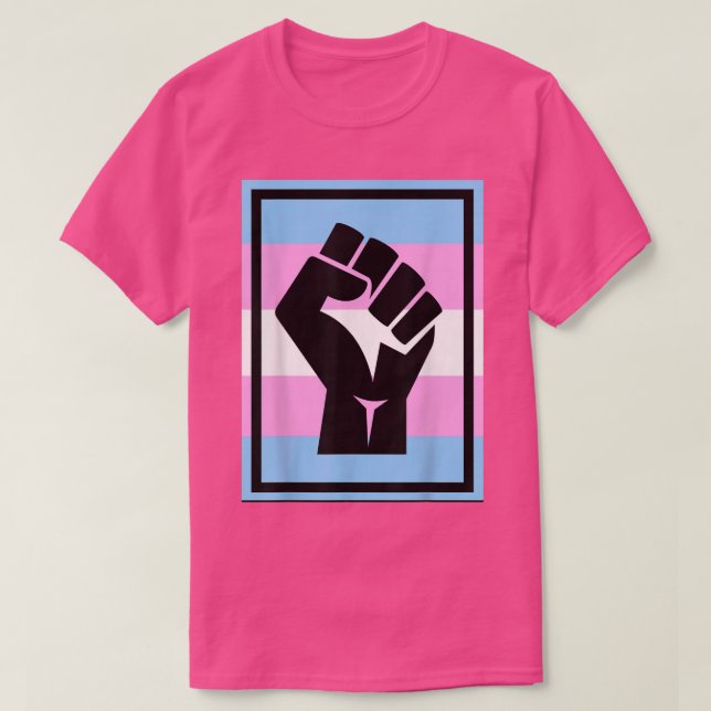 Resistent Fist Transgender Flagga Trans Pride T-Sh T Shirt (Design framsida)