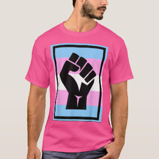 Resistent Fist Transgender Flagga Trans Pride T-Sh T Shirt