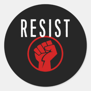 Resistent FT Shirt - vara en del av motståndet - Runt Klistermärke