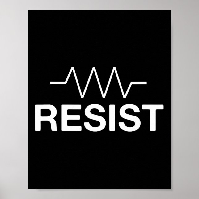 Resistent funktionell Electronics Circuit Resistor Poster (Framsidan)