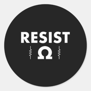 Resistent Funny Electrical Ingenjör och Electricia Runt Klistermärke