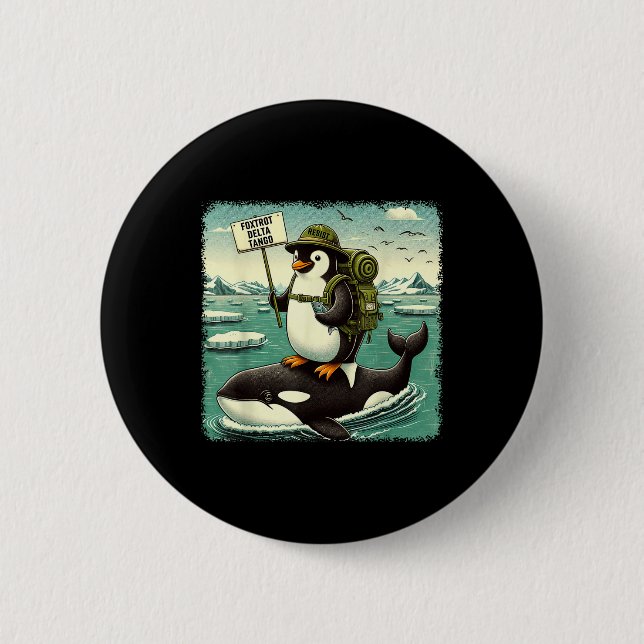 Resistent Penguin Activism Graphic Funny Penguin A Knapp (Framsida)