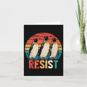 Resistent Penguins protest mot Tariffs Penguin Re Kort