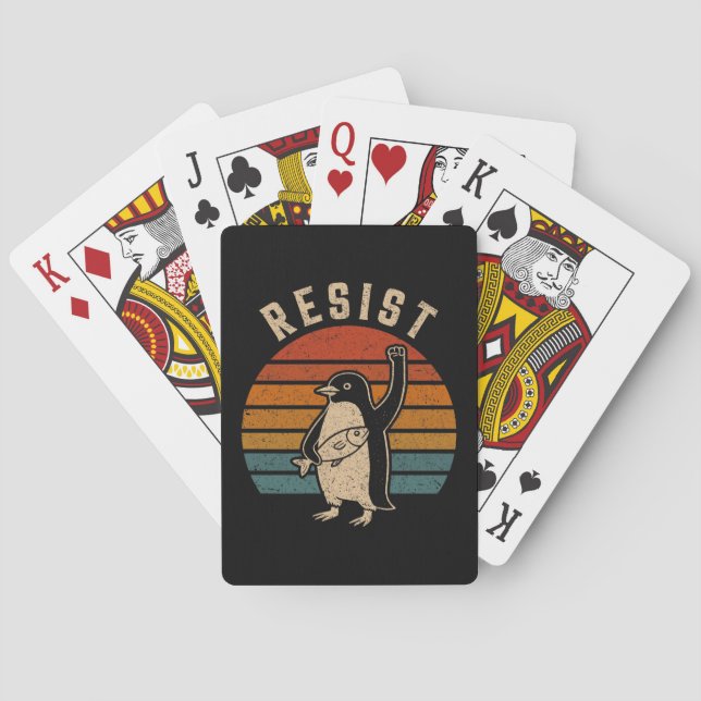 Resistent Penguins protest mot tullar Casinokort (Baksidan)