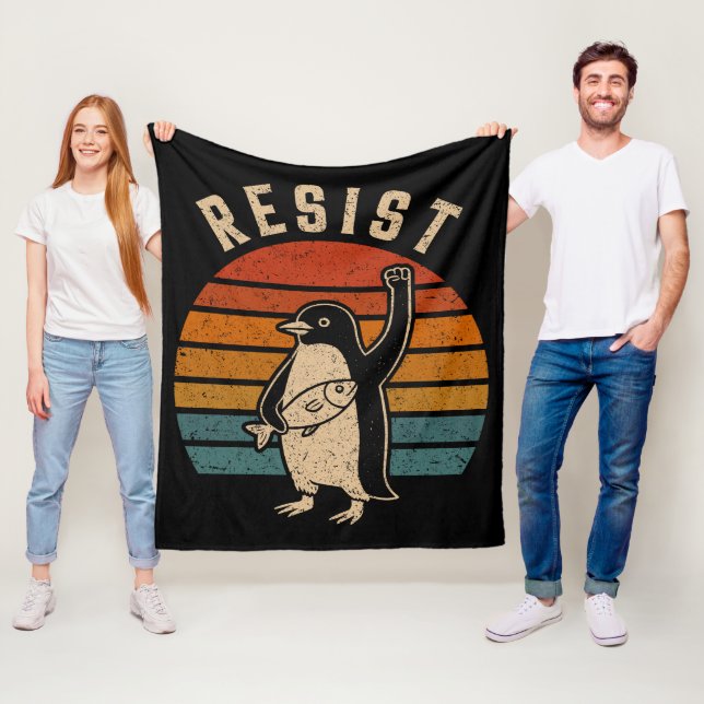 Resistent Penguins protest mot tullar Fleecefilt (På plats)