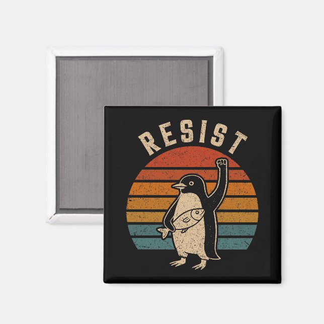 Resistent Penguins protest mot tullar Magnet (Front/Back)