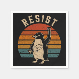 Resistent Penguins protest mot tullar Pappersservett