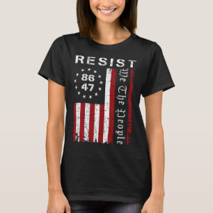 Resistent Protest 8647 86 47 We the People Flagga T Shirt