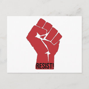 Resistent Raad Fist Justice Vykort