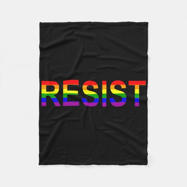 Resistent Rainbow Queens Anti Trump Novelty Policy Fleecefilt (Framsidan)