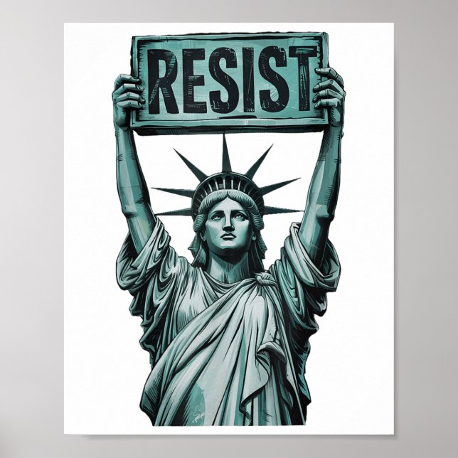 Resistent Resistance Frihetsgudinnan Protest Ameri Poster (Framsidan)