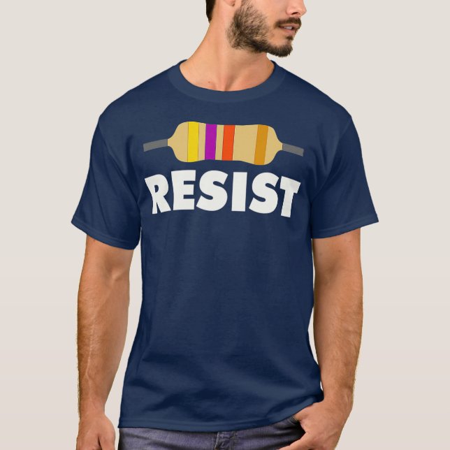 Resistent Resistor Electrical Engineering T Shirt (Framsida)