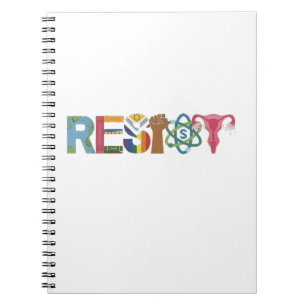 Resistent Shirt Resistance Fight Fist Protest Libe Anteckningsbok